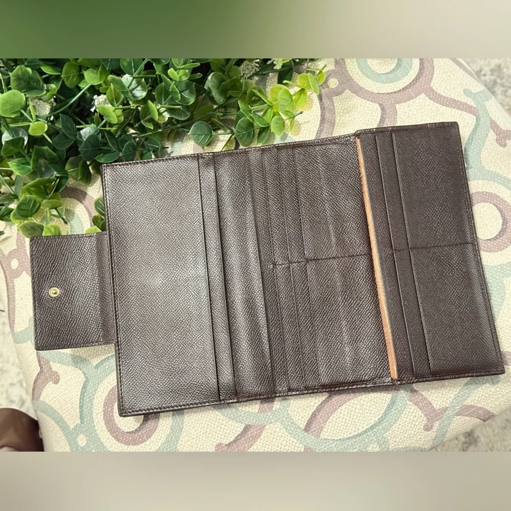 BVLGARI Brown Leather Bifold Long Wallet Purse - Picture 8 of 16
